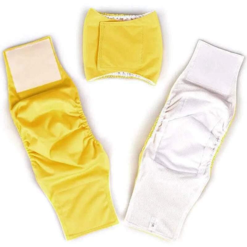 S Male Dog Puppy Nappy Diaper Belly Wrap Band Sanitary Pants Underpants - Yellow V528-SANITARYPANTS-YELLOW-S-55231