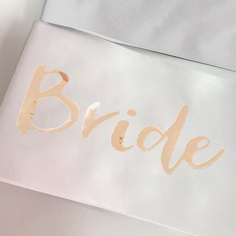 Bridal Party Sash Rose Gold Bride Bridesmaid Maid Honour Mother Hens Night Wear - Bride To Be V528-SASH-BRIDETOBE-757571