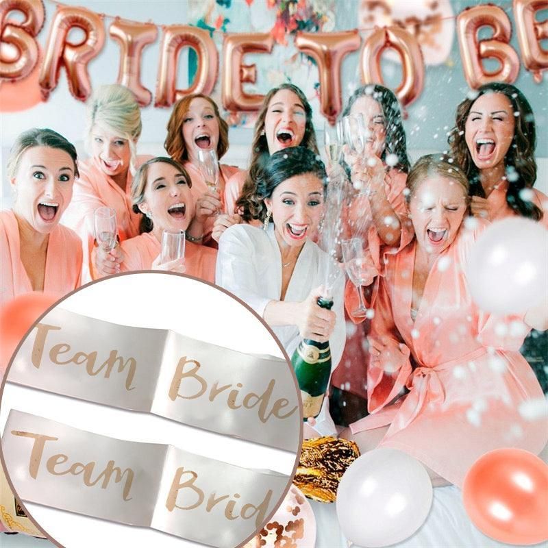 Bridal Party Sash Rose Gold Bride Bridesmaid Maid Honour Mother Hens Night Wear - Bride To Be V528-SASH-BRIDETOBE-757571