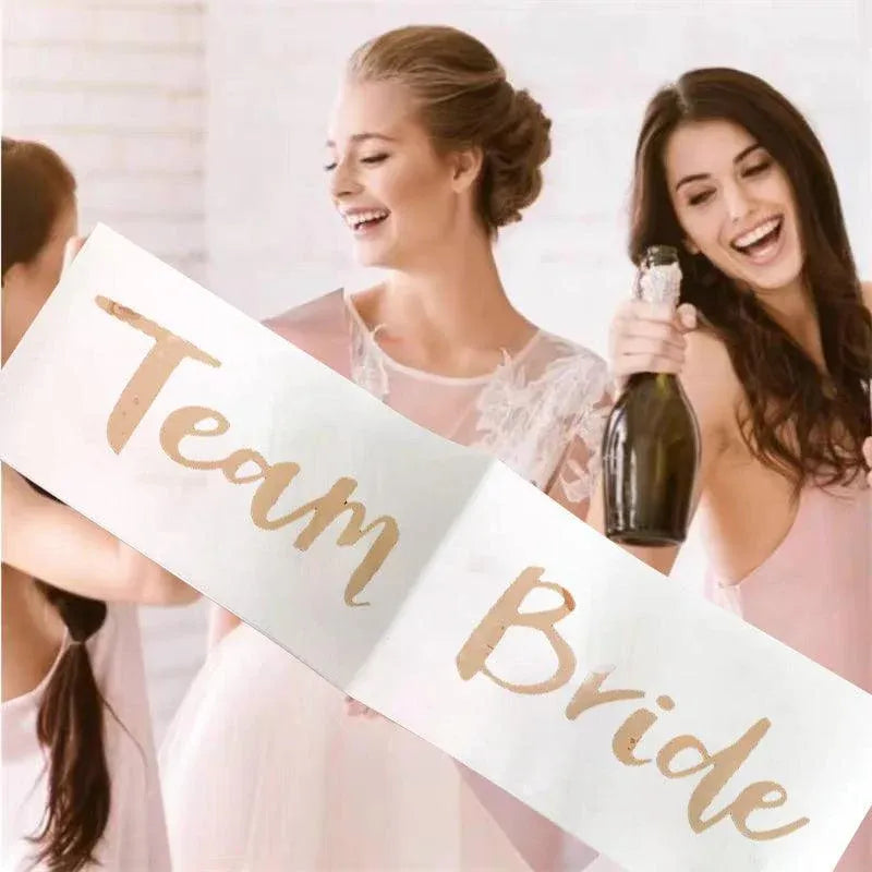 Bridal Party Sash Rose Gold Bride Bridesmaid Maid Honour Mother Hens Night Wear - Bride To Be V528-SASH-BRIDETOBE-757571
