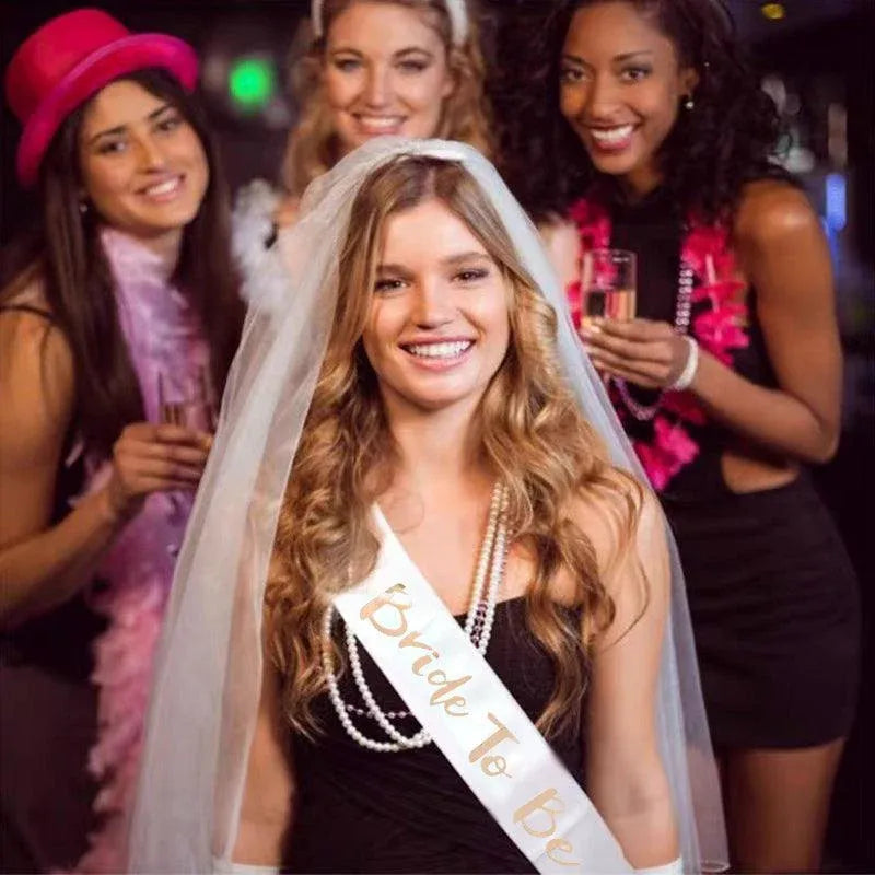 Bridal Party Sash Rose Gold Bride Bridesmaid Maid Honour Mother Hens Night Wear - Maid Of Honour V528-SASH-MAIDOFHONOUR-283886