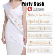 Bridal Party Sash Rose Gold Bride Bridesmaid Maid Honour Mother Hens Night Wear - Mother Of The Bride V528-SASH-MOTHEROFTHEBRIDE-285919