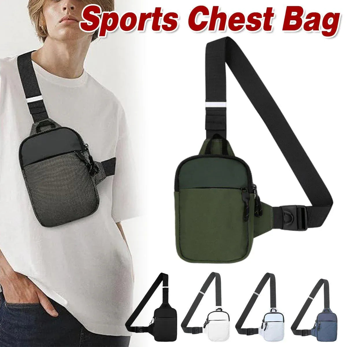 Sports Chest Bag Crossbody Backpack Mini Fashion Satchel for Outdoor Travel - Army Green V528-SATCHEL-ARMY-GREEN-483157