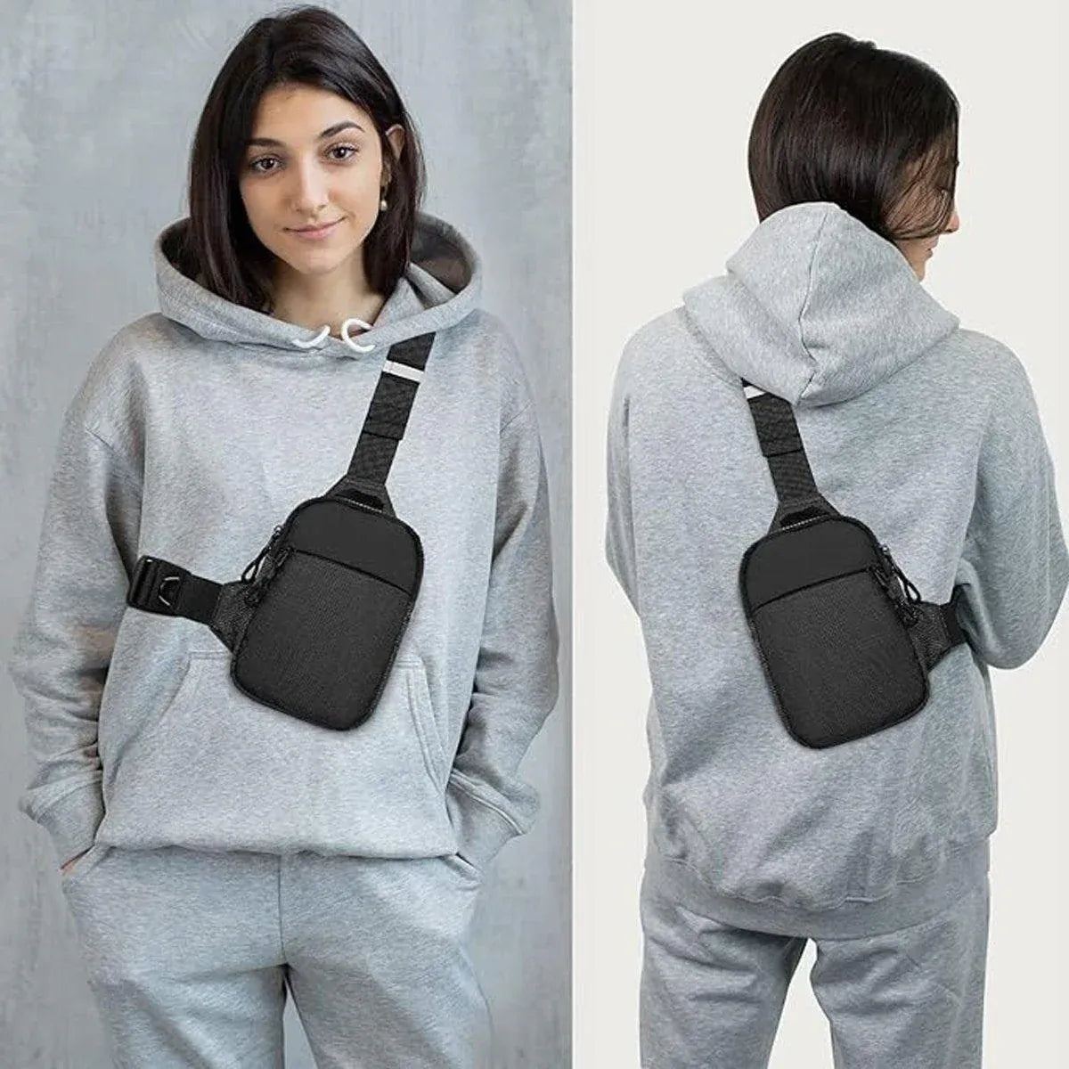 Sports Chest Bag Crossbody Backpack Mini Fashion Satchel for Outdoor Travel - Dark Blue V528-SATCHEL-DARK-BLUE-621587