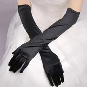 Elegant Long Satin Opera Gloves for Prom Party Wedding Costume or Formal Dress - Light Blue V528-SATINGLOVES-MISTGREEN-171610