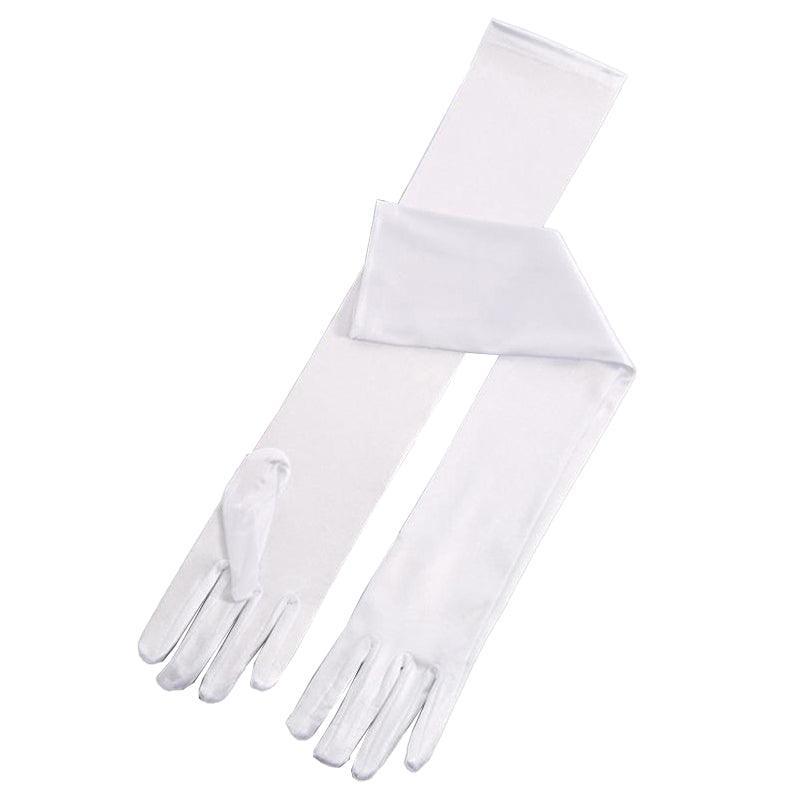 Elegant Long Satin Opera Gloves for Prom Party Wedding Costume or Formal Dress - Light Blue V528-SATINGLOVES-MISTGREEN-171610