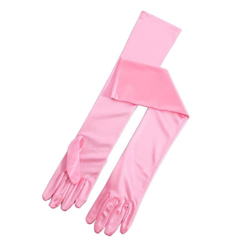 Elegant Long Satin Opera Gloves for Prom Party Wedding Costume or Formal Dress - Light Blue V528-SATINGLOVES-MISTGREEN-171610