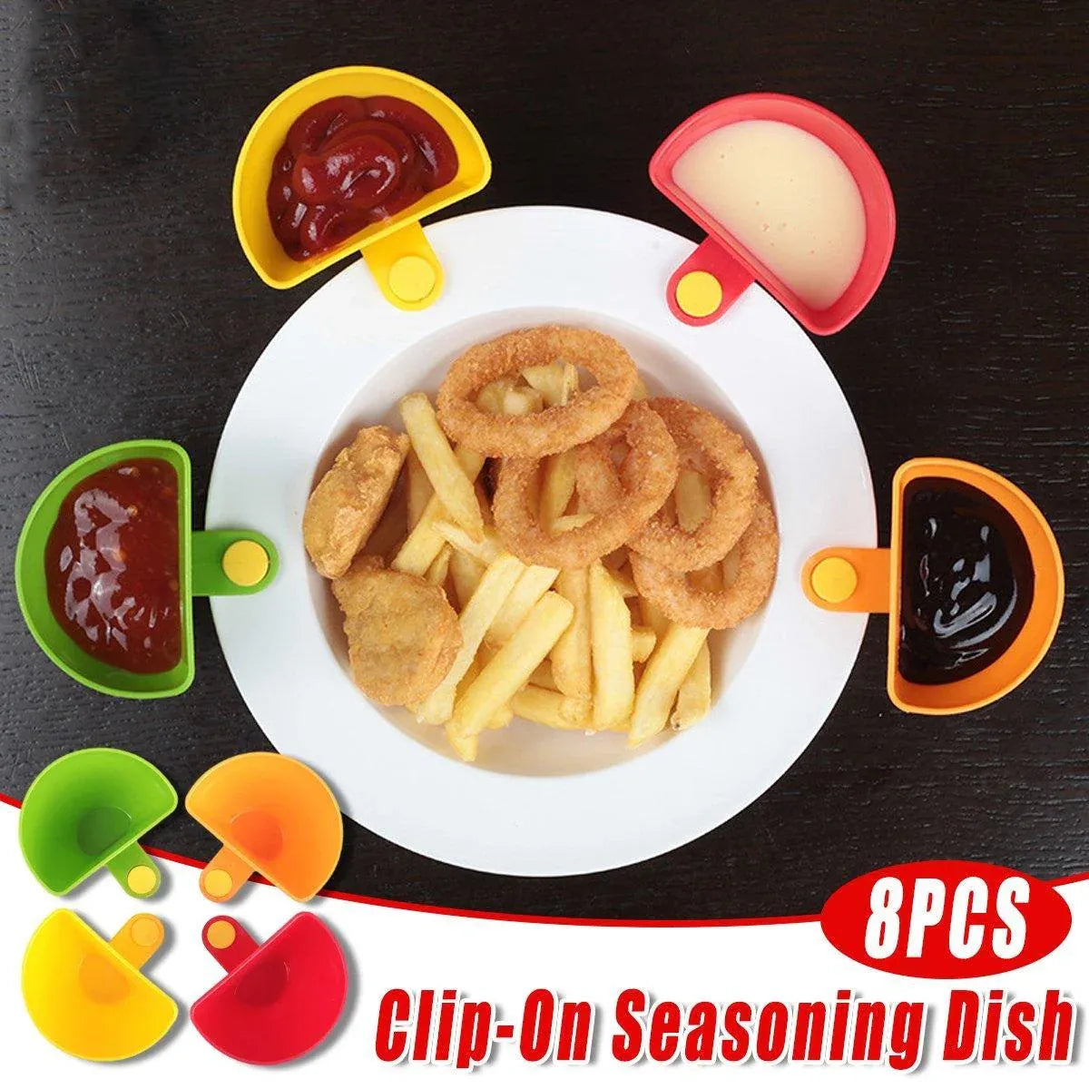 8PCS Plastic Salad Dressing Box Set Double Clip Bowl Snack Container with Spoon V528-SAUCE-DISH-8PCS-132854