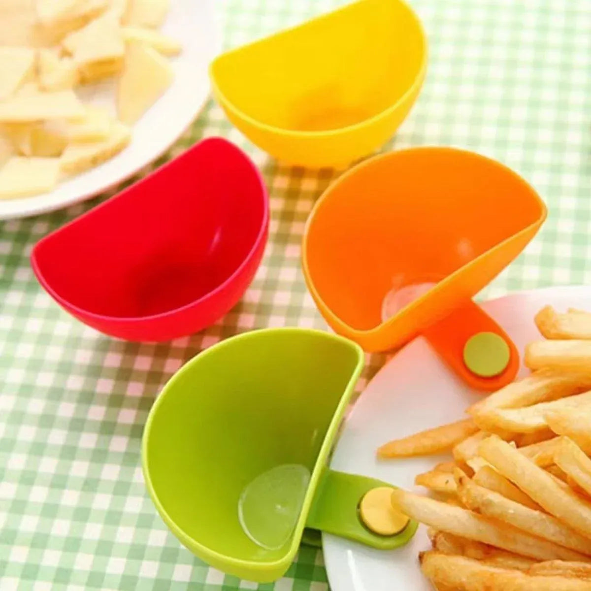 8PCS Plastic Salad Dressing Box Set Double Clip Bowl Snack Container with Spoon V528-SAUCE-DISH-8PCS-132854