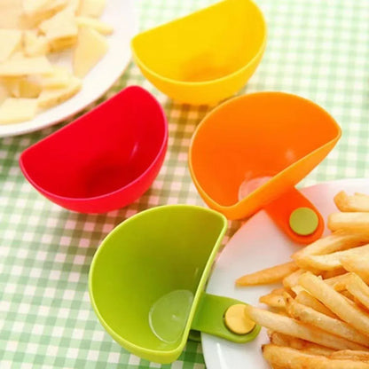 8PCS Plastic Salad Dressing Box Set Double Clip Bowl Snack Container with Spoon V528-SAUCE-DISH-8PCS-132854