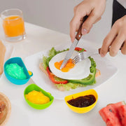 8PCS Plastic Salad Dressing Box Set Double Clip Bowl Snack Container with Spoon V528-SAUCE-DISH-8PCS-132854