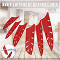 Plastic Knife Sheath Edge Guard Cover Scabbard Slicing Blade Red Protector Chef - Scabbard-5in V528-SCABBARD-5IN-832142