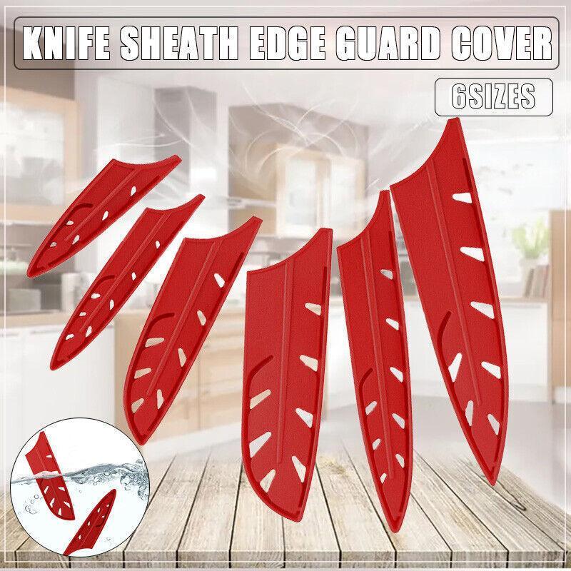 Plastic Knife Sheath Edge Guard Cover Scabbard Slicing Blade Red Protector Chef - Scabbard-5in V528-SCABBARD-5IN-832142