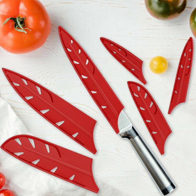 Plastic Knife Sheath Edge Guard Cover Scabbard Slicing Blade Red Protector Chef - Scabbard-5in V528-SCABBARD-5IN-832142