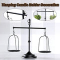 Black iron balance Scale candlestick decorative candle wedding Home Decor Gifts V528-SCALES-CANDLESTICKS-BLACK-228730