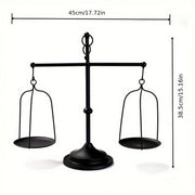 Black iron balance Scale candlestick decorative candle wedding Home Decor Gifts V528-SCALES-CANDLESTICKS-BLACK-228730