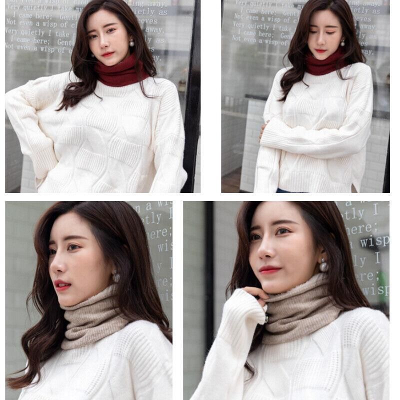 Fleece Neck Warmer Thermal Tube Scarf Winter Snood Hat for Men Women Outdoor - Beige V528-SCARF-BEIGE-672907