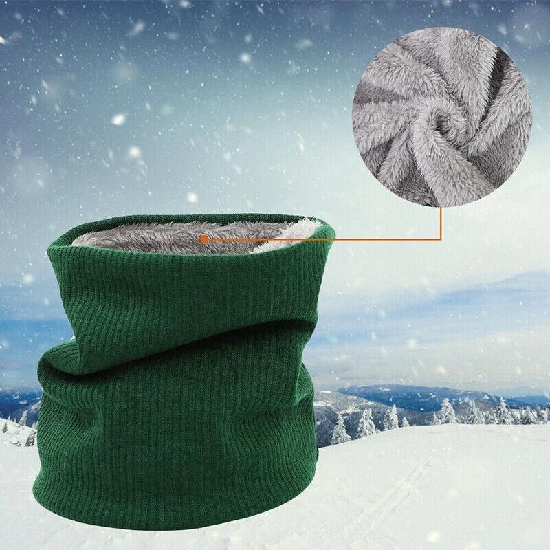 Fleece Neck Warmer Thermal Tube Scarf Winter Snood Hat for Men Women Outdoor - Beige V528-SCARF-BEIGE-672907