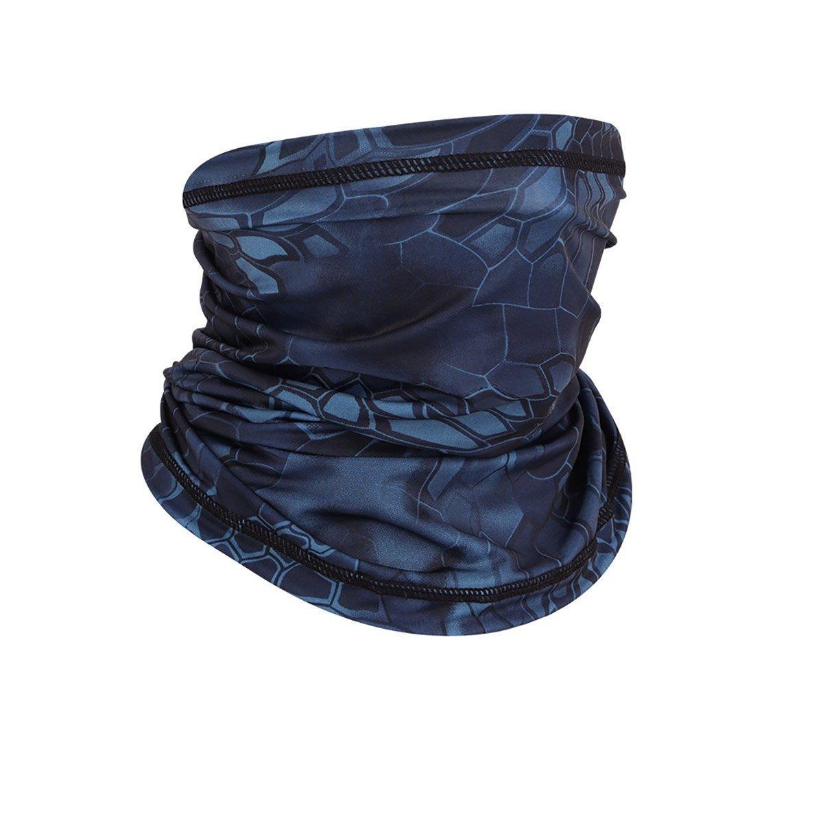 Sunblock Ice Silk Breathable Bandana Bib Face Scarf Fishing Biker Sport Headgear - Black Python V528-SCARF-BLACK-PYTHON-793630