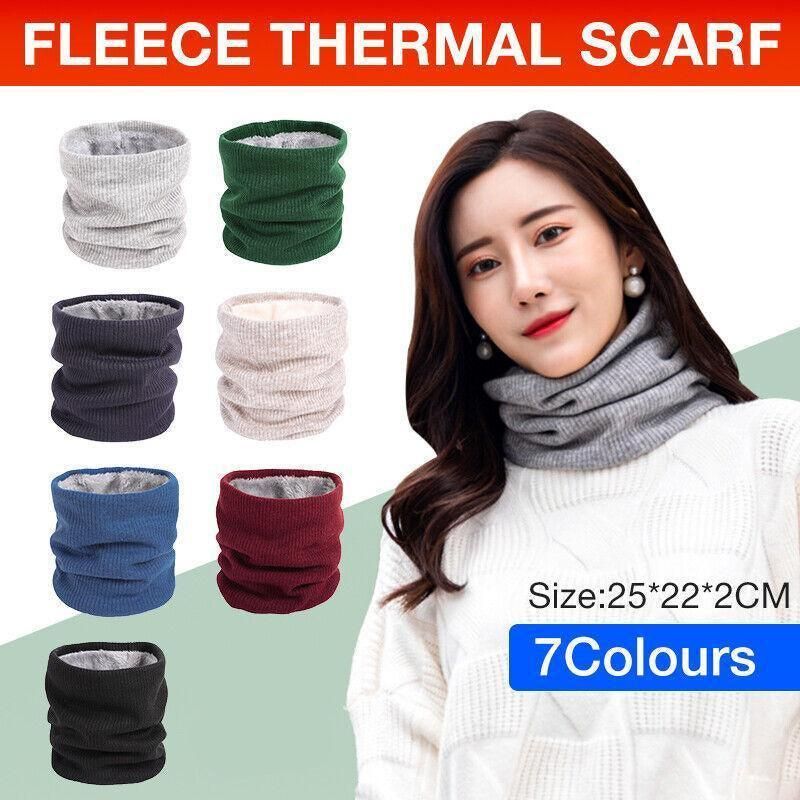 Fleece Neck Warmer Thermal Tube Scarf Winter Snood Hat for Men Women Outdoor - Green V528-SCARF-GREEN-100512
