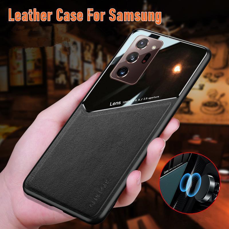 For Samsung Galaxy S21 S22 Note 20 Ultra Plus S20 FE Leather Case Black - For Samsung S20 Plus V528-SCASE-S20PLUS-BLACK-497429