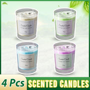 4Pcs Aroma Candles Smokeless Glass Scented Candles Gift Set for Relaxation V528-SCENTED-CANDLE-SET-4PCS-417421