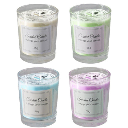 4Pcs Aroma Candles Smokeless Glass Scented Candles Gift Set for Relaxation V528-SCENTED-CANDLE-SET-4PCS-417421