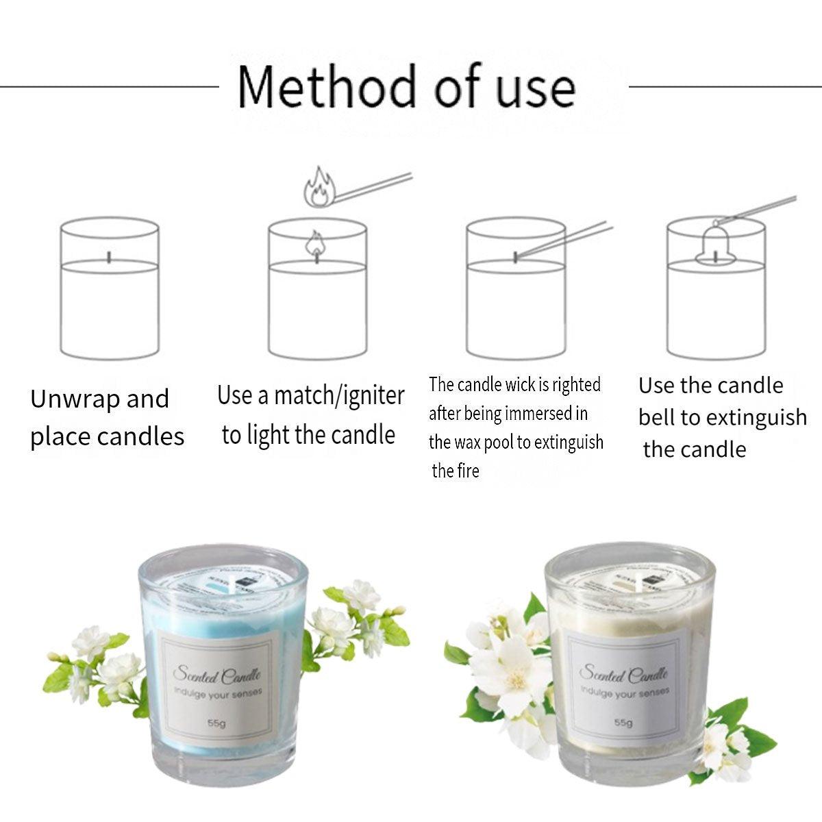 4Pcs Aroma Candles Smokeless Glass Scented Candles Gift Set for Relaxation V528-SCENTED-CANDLE-SET-4PCS-417421
