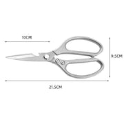 2X Japanese Heavy Duty Stainless Steel Kitchen Scissors Shears Fish Chicken Bone - 2pcs Silver V528-SCISSORS-SILVER-2PCS-95083