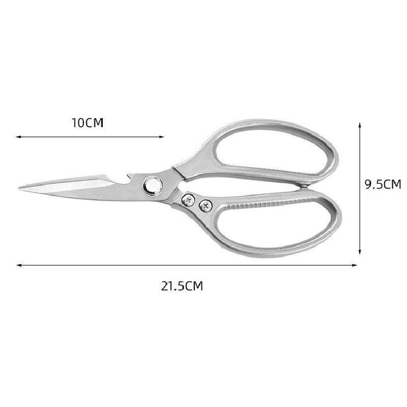 2X Japanese Heavy Duty Stainless Steel Kitchen Scissors Shears Fish Chicken Bone - 2pcs Silver V528-SCISSORS-SILVER-2PCS-95083
