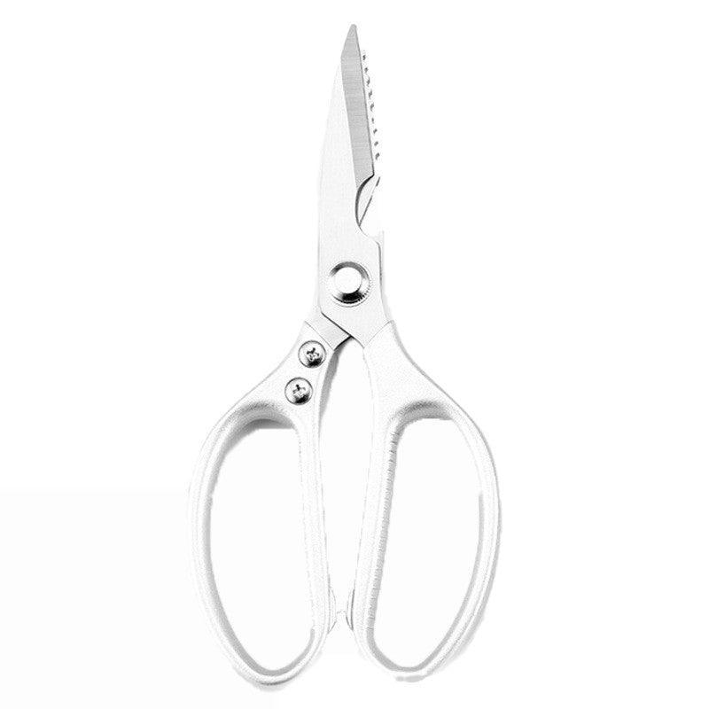 2X Japanese Heavy Duty Stainless Steel Kitchen Scissors Shears Fish Chicken Bone - 2pcs Silver V528-SCISSORS-SILVER-2PCS-95083
