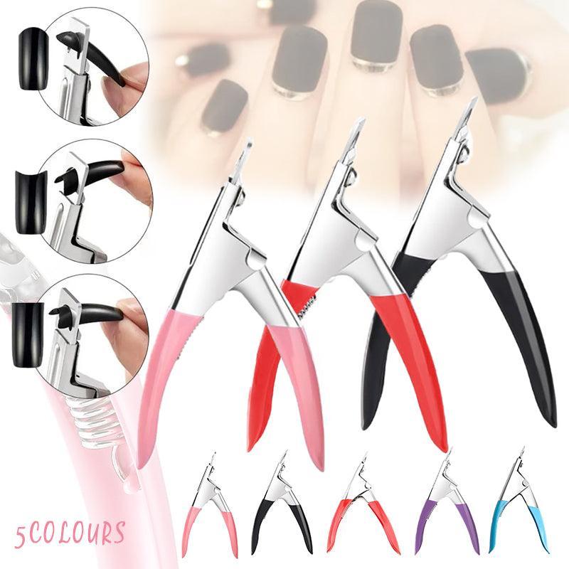 Acrylic Nail Tip Cutter False Nail Clipper U Shape Manicure Art Trimmer Tool - Pink V528-SCISSORSUPINK-26943