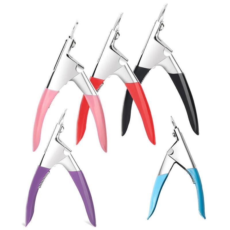 Acrylic Nail Tip Cutter False Nail Clipper U Shape Manicure Art Trimmer Tool - Pink V528-SCISSORSUPINK-26943