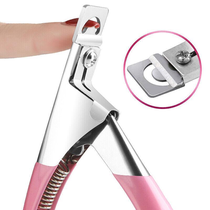 Acrylic Nail Tip Cutter False Nail Clipper U Shape Manicure Art Trimmer Tool - Pink V528-SCISSORSUPINK-26943