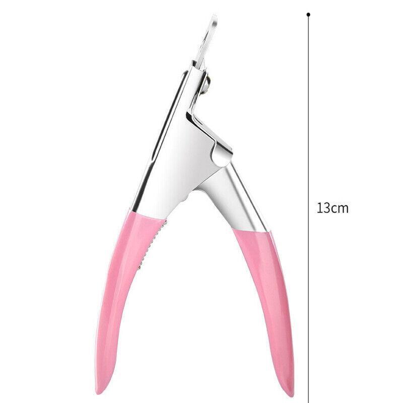 Acrylic Nail Tip Cutter False Nail Clipper U Shape Manicure Art Trimmer Tool - Pink V528-SCISSORSUPINK-26943