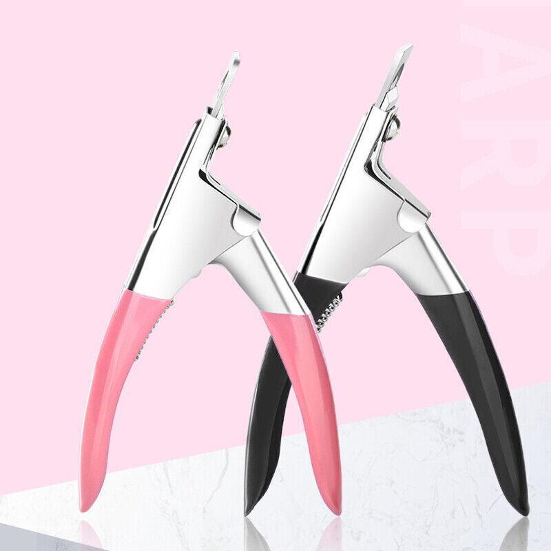 Acrylic Nail Tip Cutter False Nail Clipper U Shape Manicure Art Trimmer Tool - Pink V528-SCISSORSUPINK-26943