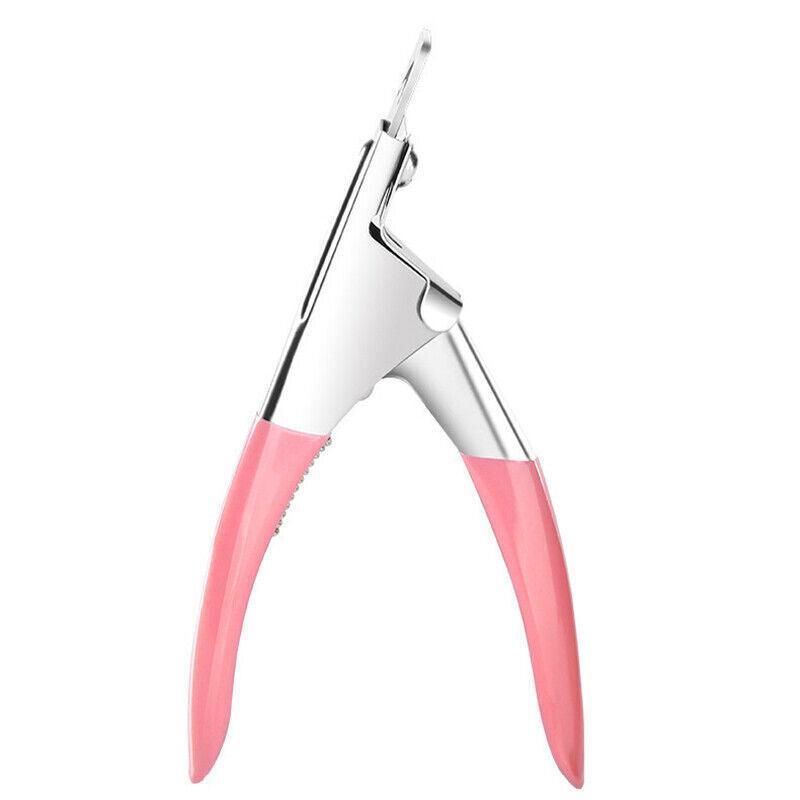 Acrylic Nail Tip Cutter False Nail Clipper U Shape Manicure Art Trimmer Tool - Pink V528-SCISSORSUPINK-26943