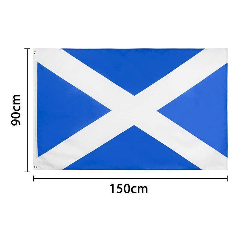 Large Scotland Scottish Flag Saltire Heavy Duty Outdoor 90 X 150 CM - 3ft x 5ft V528-SCOTTISHFLAG-33912