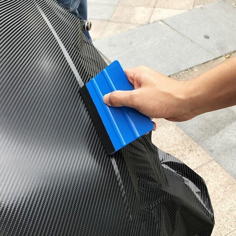 Felt Edge Squeegee For Decals Sticker Vinyl Sheet Car Wrap Applicator Tool Blue V528-SCRAPER-1PC-12712