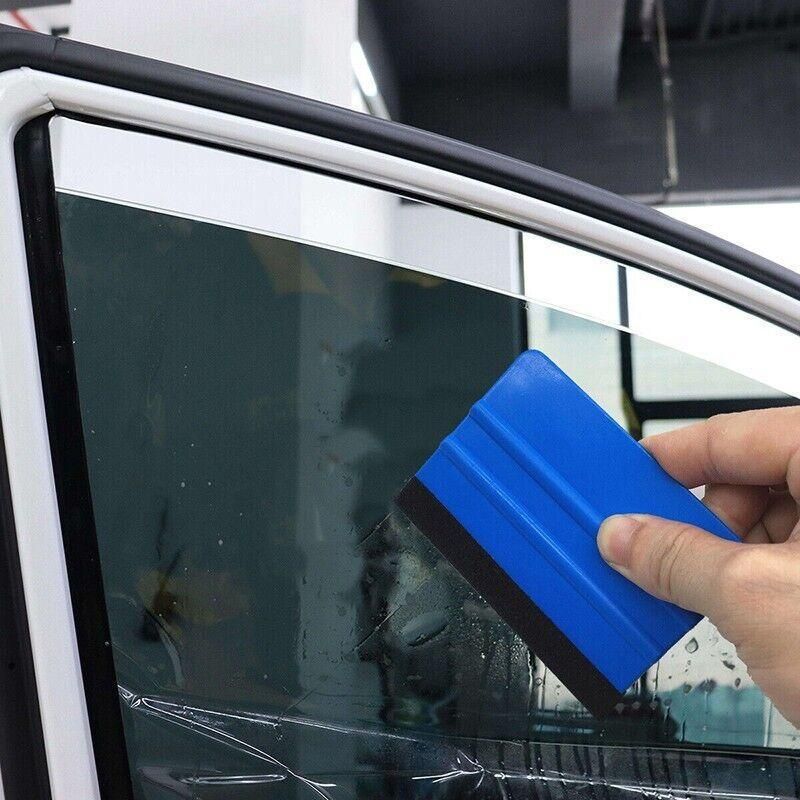 Felt Edge Squeegee For Decals Sticker Vinyl Sheet Car Wrap Applicator Tool Blue V528-SCRAPER-1PC-12712