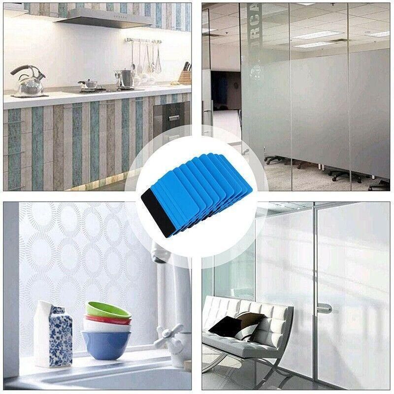 Felt Edge Squeegee For Decals Sticker Vinyl Sheet Car Wrap Applicator Tool Blue V528-SCRAPER-1PC-12712