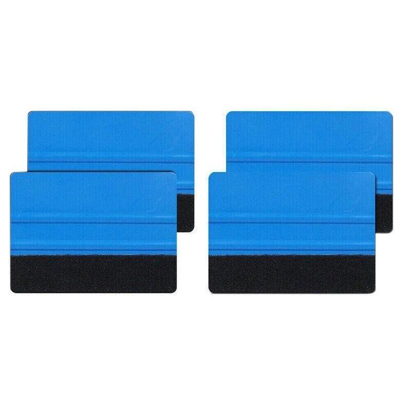 4Pcs Car Wrapping Vinyl Squeegee Scraper Tool Wrap Soft Felt Edge Sticker Tools V528-SCRAPER-4PCS-58232
