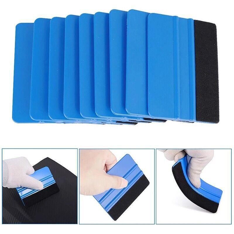 4Pcs Car Wrapping Vinyl Squeegee Scraper Tool Wrap Soft Felt Edge Sticker Tools V528-SCRAPER-4PCS-58232