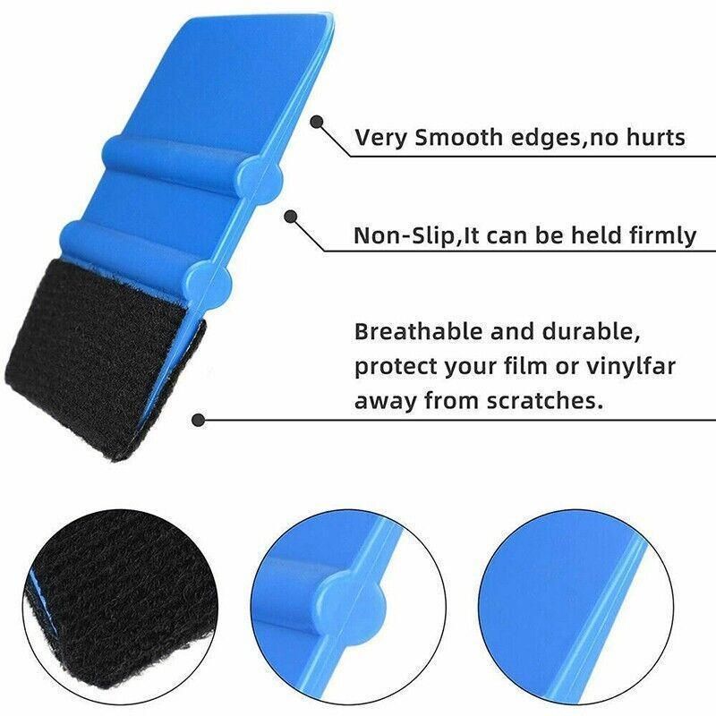 4Pcs Car Wrapping Vinyl Squeegee Scraper Tool Wrap Soft Felt Edge Sticker Tools V528-SCRAPER-4PCS-58232