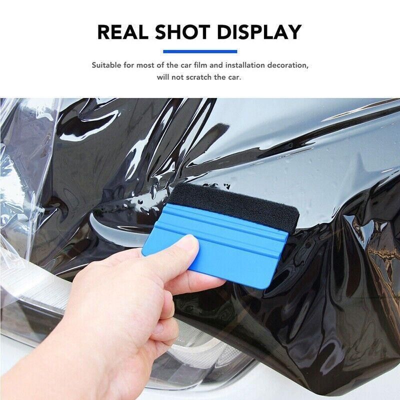 4Pcs Car Wrapping Vinyl Squeegee Scraper Tool Wrap Soft Felt Edge Sticker Tools V528-SCRAPER-4PCS-58232