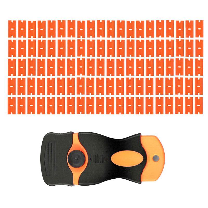 Plastic Razor Blade Scraper or Replacement Blades 10/20/30/50/100PCS Cleaning Tool - 1X Plastic Scraper + V528-SCRAPERBLADES-1PC-100PCS-266255