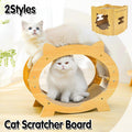 Durable Cat Scratcher Lounge Corrugated Scratching Wood Board - Square V528-SCRATCH-BOARD-FX-395253-1