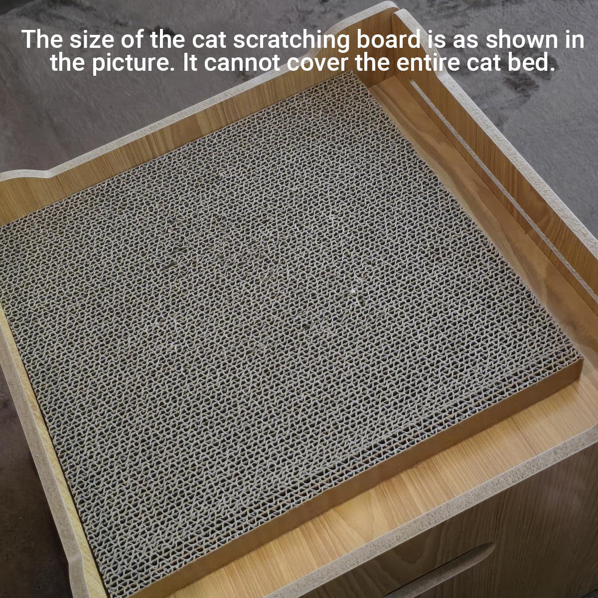 Durable Cat Scratcher Lounge Corrugated Scratching Wood Board - Square V528-SCRATCH-BOARD-FX-395253-1