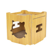 Durable Cat Scratcher Lounge Corrugated Scratching Wood Board - Square V528-SCRATCH-BOARD-FX-395253-1
