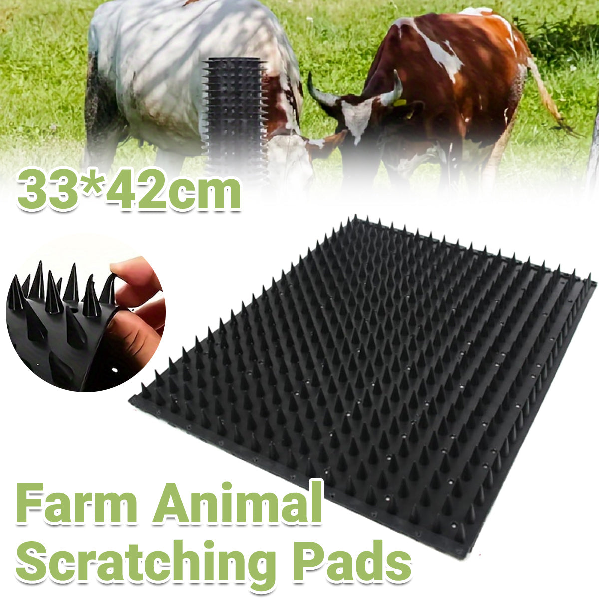 Cattle Body Brush Scratching Pad Assistant Tool for Farm Pasture Cow and Sheep V528-SCRATCH-BRUSH-930631